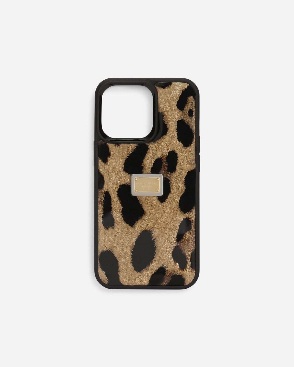DOLCE & GABBANA iPhone 14 Pro レオパードプリント Dolce & Gabbana シャイニーカーフスキン レオパードプリント