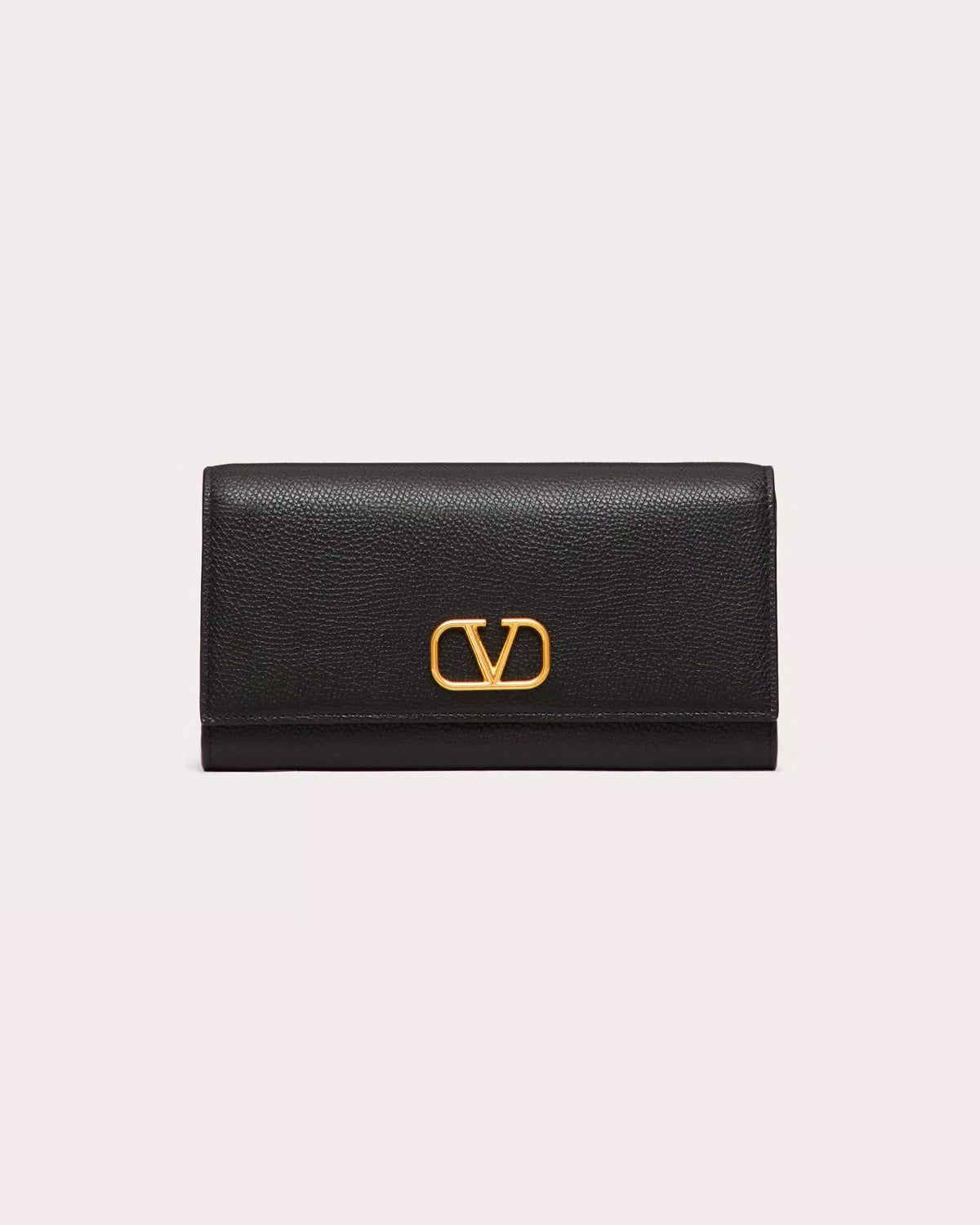 Vロゴ シグネチャー グレインカーフスキン ウォレット for